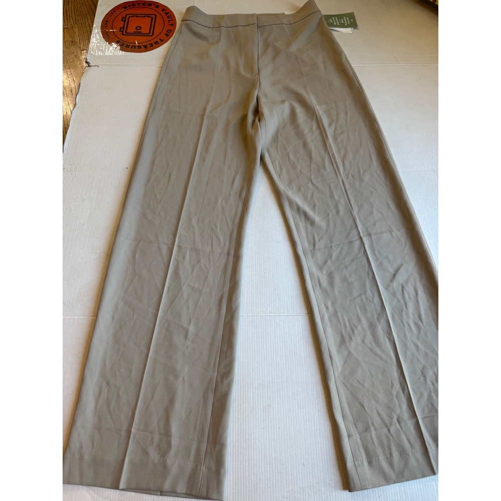 HM Womens Beige High Waisted Wide Leg Dress Pants Trousers Tan Size 4 NWT